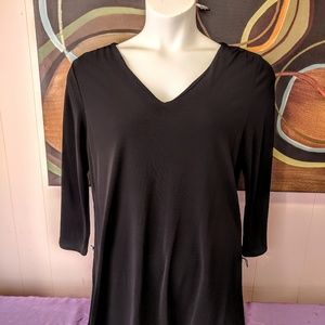 LANDS'END Womens Black Top, Size 18